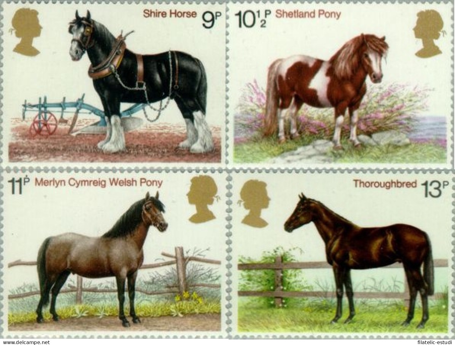 FAU4/S Gran Bretaña  UK  Nº 868/71  1978  Razas De Caballos Lujo - Non Classés