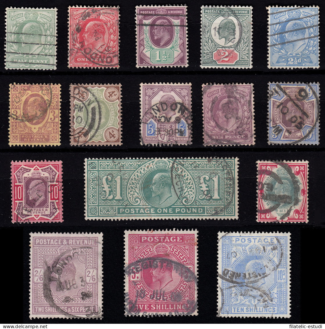 Gran Bretaña 106/21 1902-10 Eduardo VII Usados - Non Classés