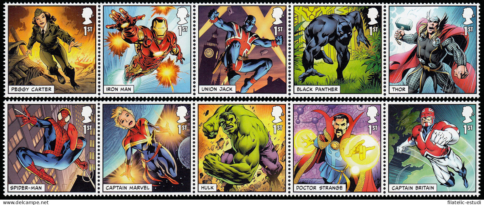 Gran Bretaña 4749/58 2019 Marvel MNH - Ohne Zuordnung