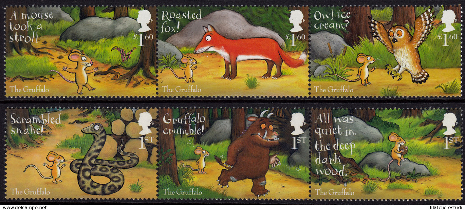 Gran Bretaña  4872/77 2019 Libro Infantil Gruffalo MNH - Zonder Classificatie