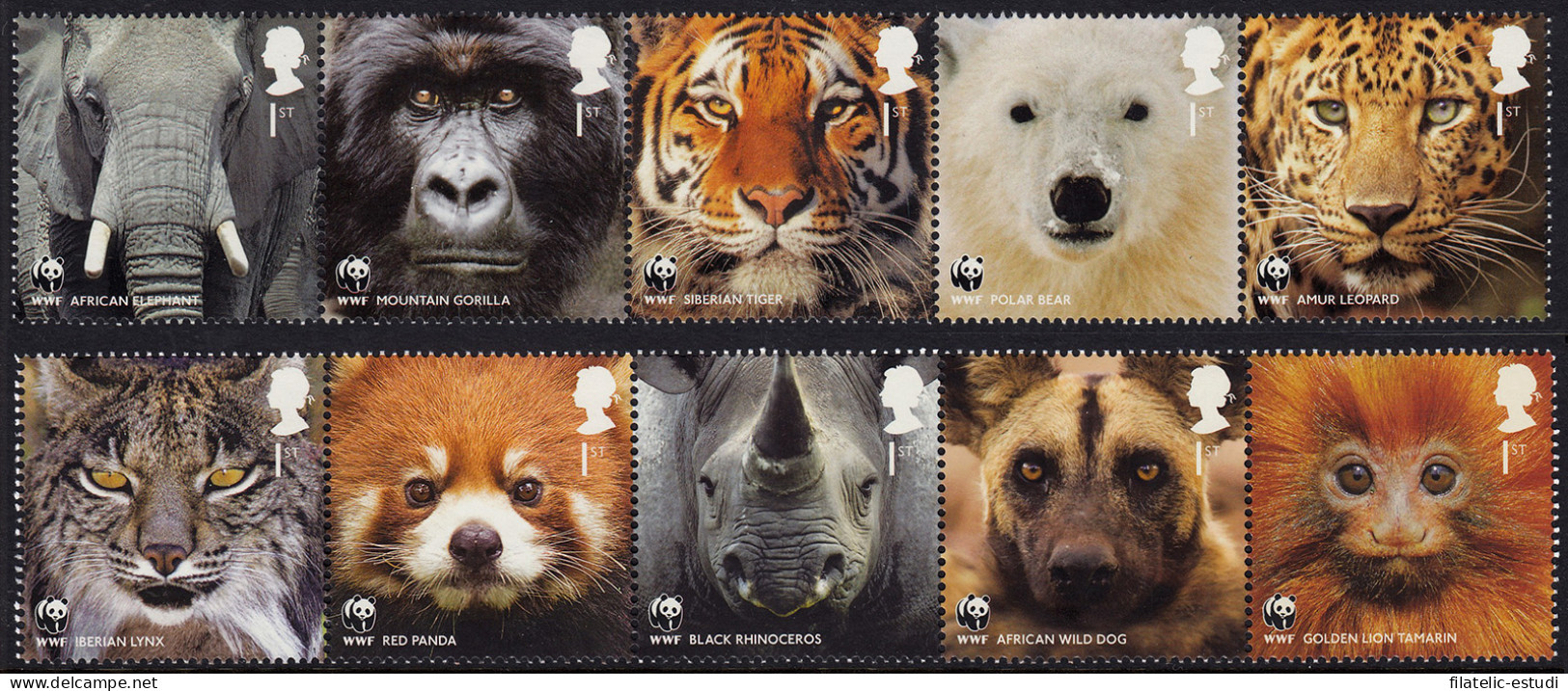 Gran Bretaña 3450/59 2011 WWF Mamíferos Salvajes MNH - Unclassified