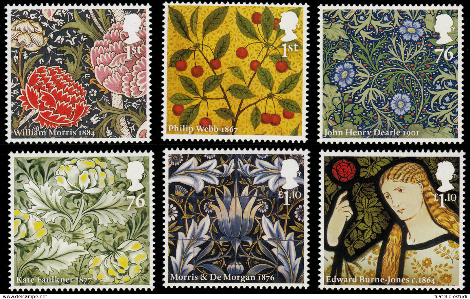 Gran Bretaña 3493/98 2011 150 Aniv. De Morris Y Co Diseño De Interiores MNH - Ohne Zuordnung