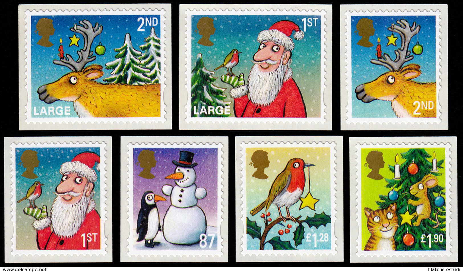 Gran Bretaña 3773/79 2012 Navidad Autoadhesivos MNH - Zonder Classificatie