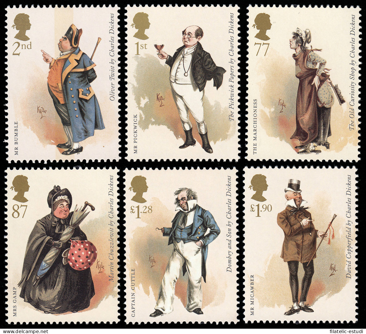 Gran Bretaña 3673/78 2012 200 Aniv. Del Nacimiento De Charles Dickens MNH - Non Classificati