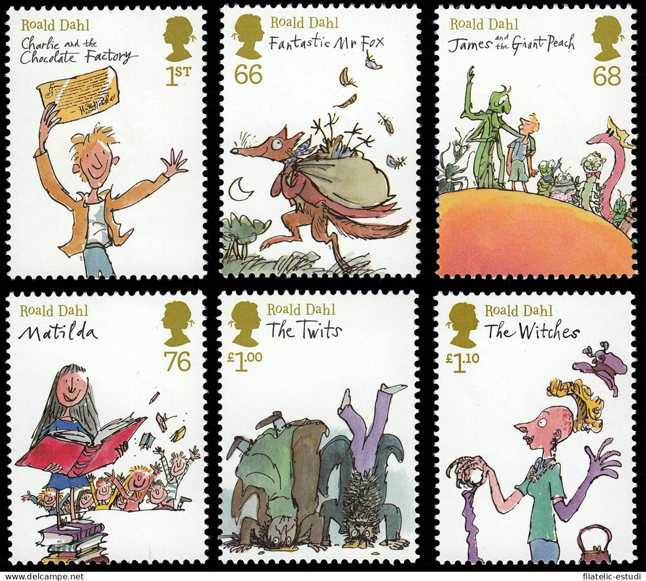 Gran Bretaña 3578/83 2012 Literatura Roald Dahl MNH - Non Classés