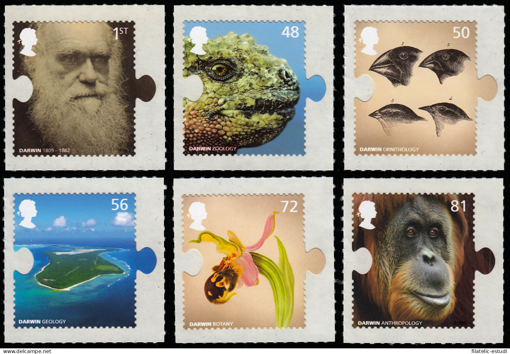 Gran Bretaña 3092/97 2009 Charles Darwin Autoadhesivos MNH - Sin Clasificación