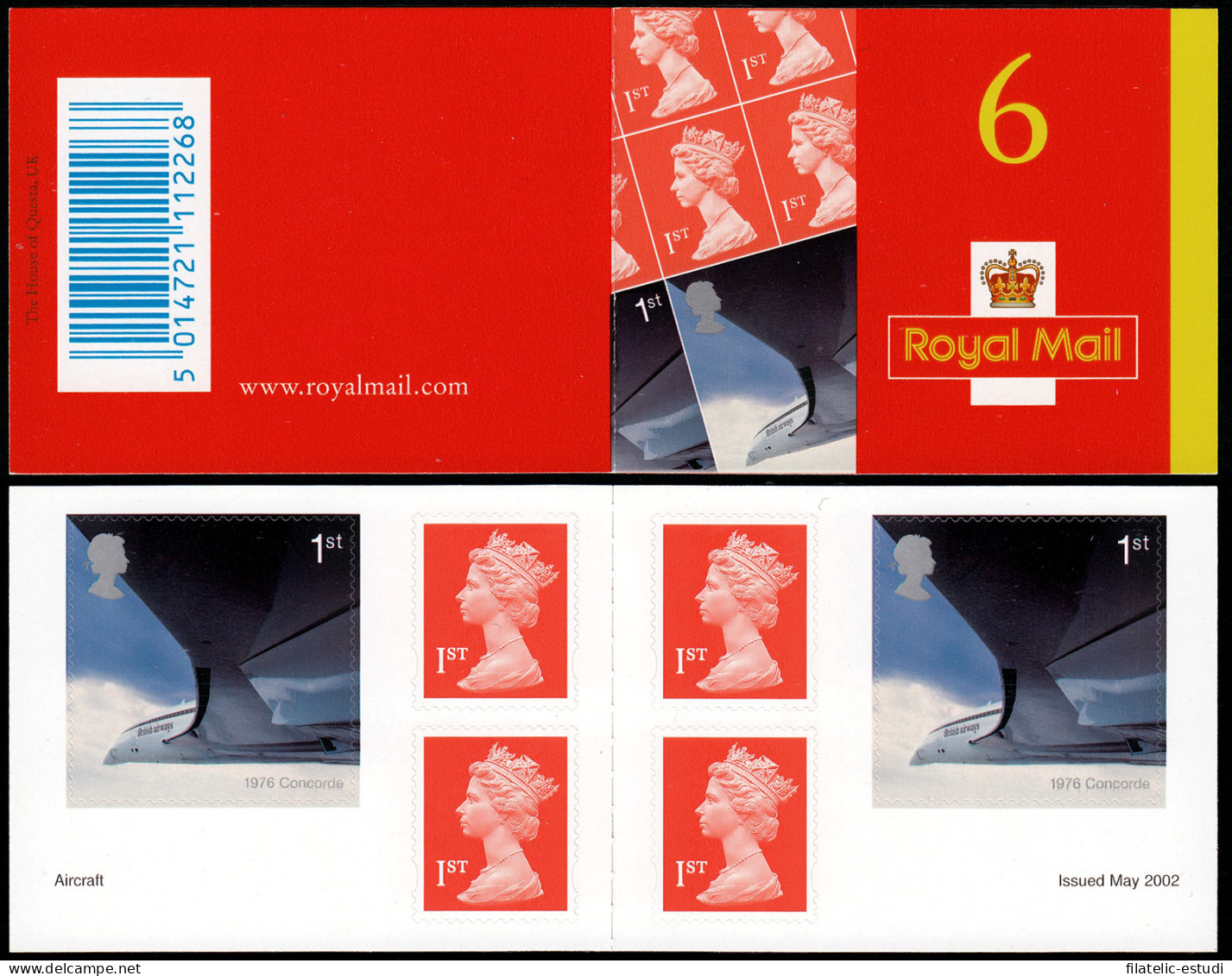 Gran Bretaña 2333 C2333 2002 Aviones 50 Aniv. Primera Línea Aérea Carné MNH - Zonder Classificatie