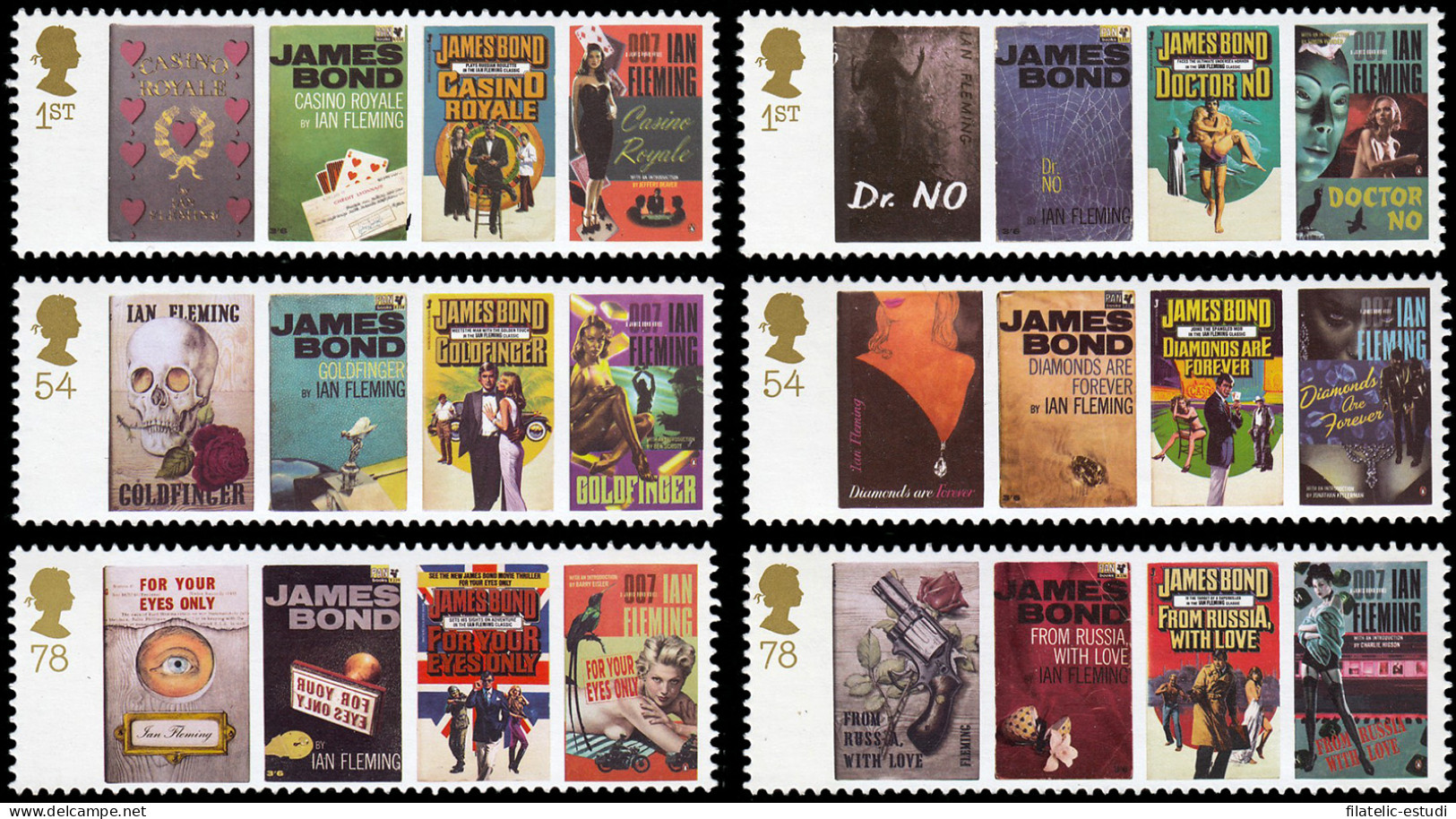 Gran Bretaña  2965/70 2008 James Bond De Ian Fleming MNH - Sin Clasificación