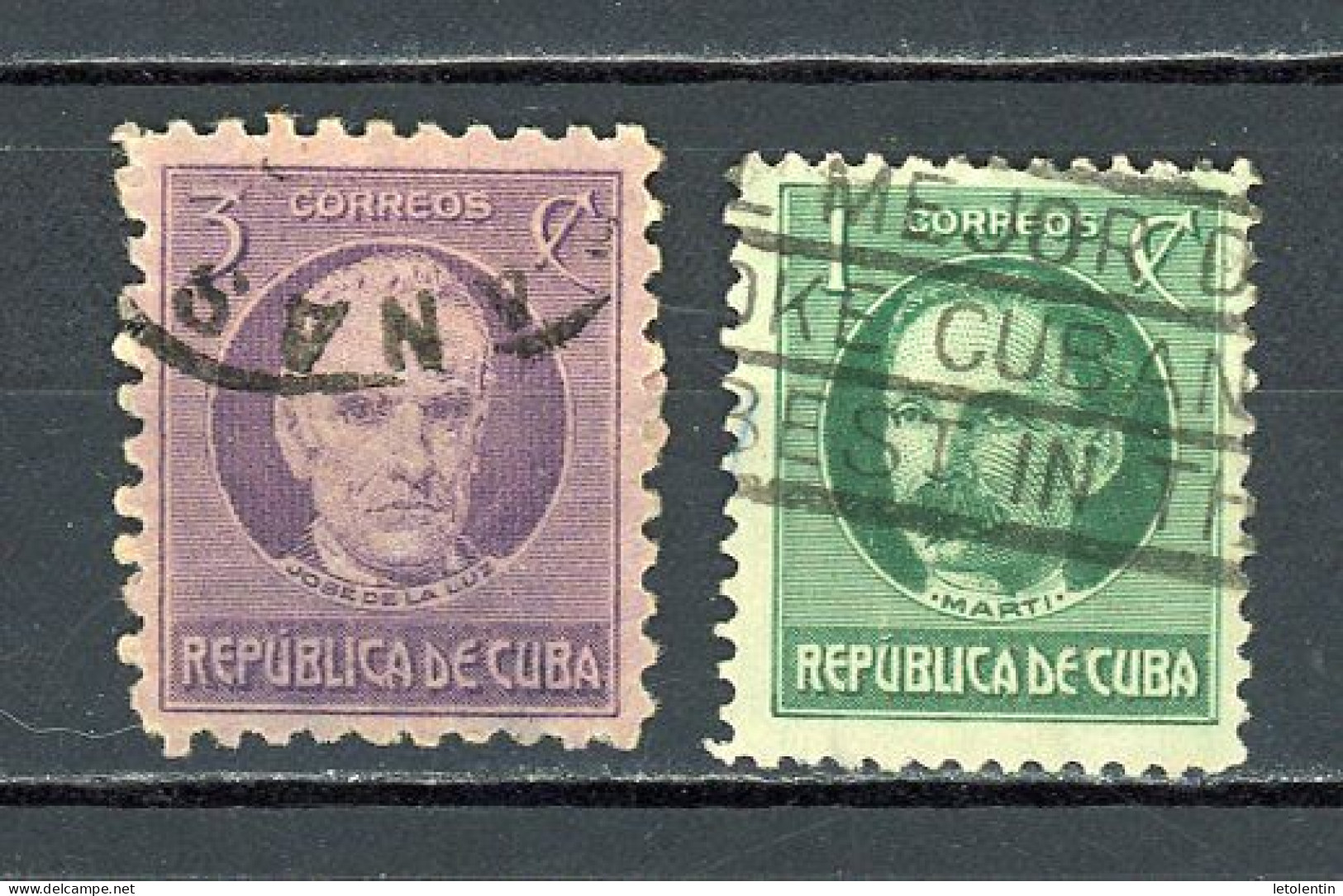 CUBA -  CÉLÉBRITÉS  - N°Yt 175+177 Obli. - Usados