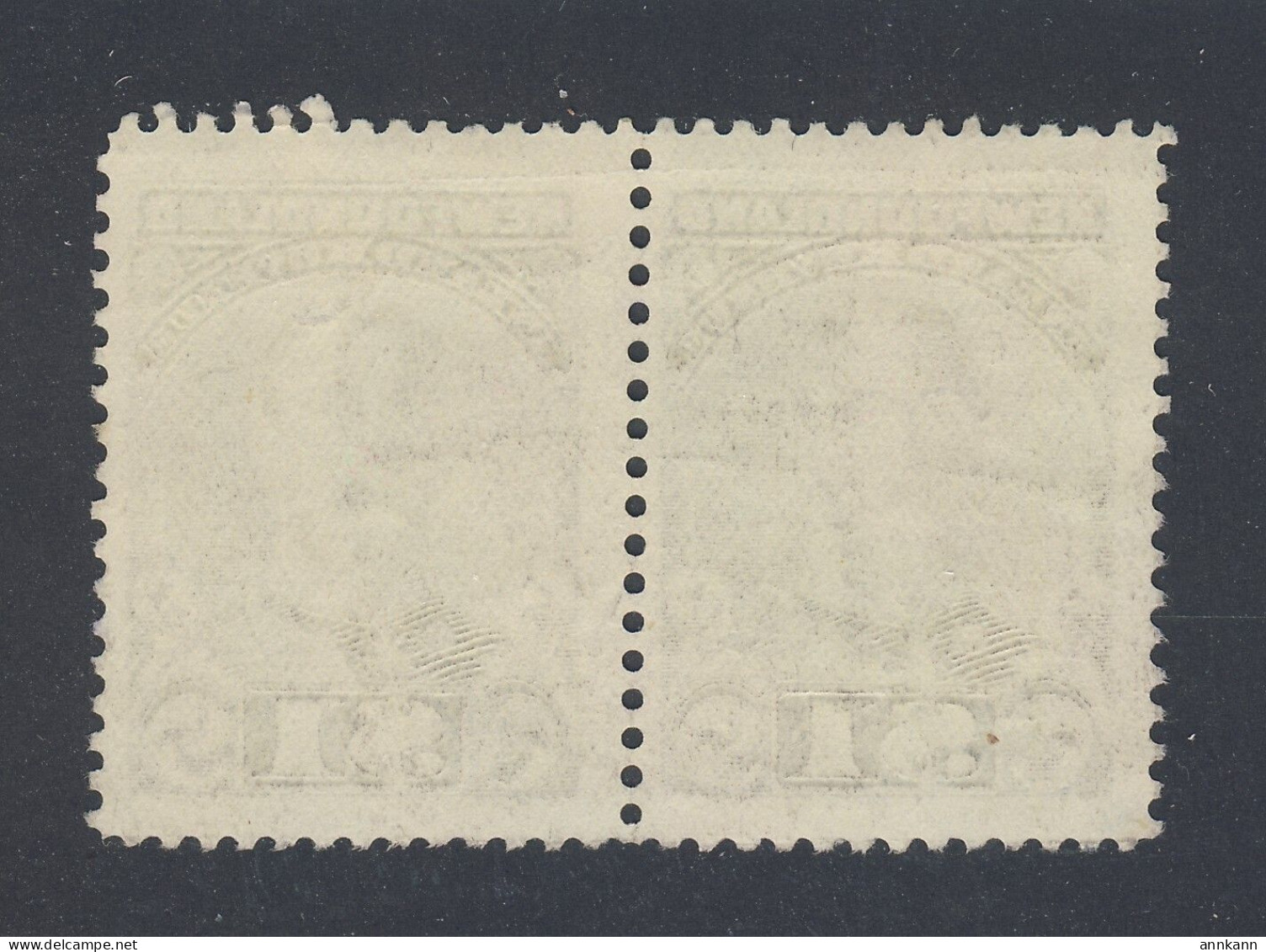 2x Newfoundland Revenue Stamps: Pair Of #NFR25-$1. 00 Guide Value = $35.00 - Fiscaux