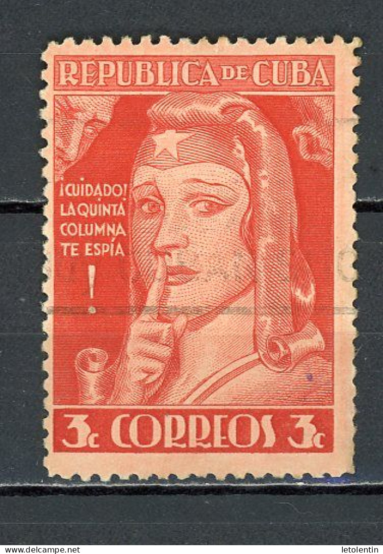 CUBA -  CONTRE LA 5e COLONNE  N°Yt 281 Obli. - Used Stamps