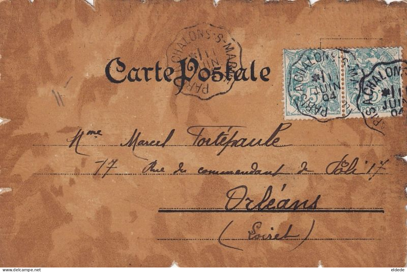 Abaye De S. Bernard Edit Isidoro Kisch  Carte Parchemin Cachet Train Cpnvoyeur Chalons Paris Marcel Fortépaule - Hemiksem