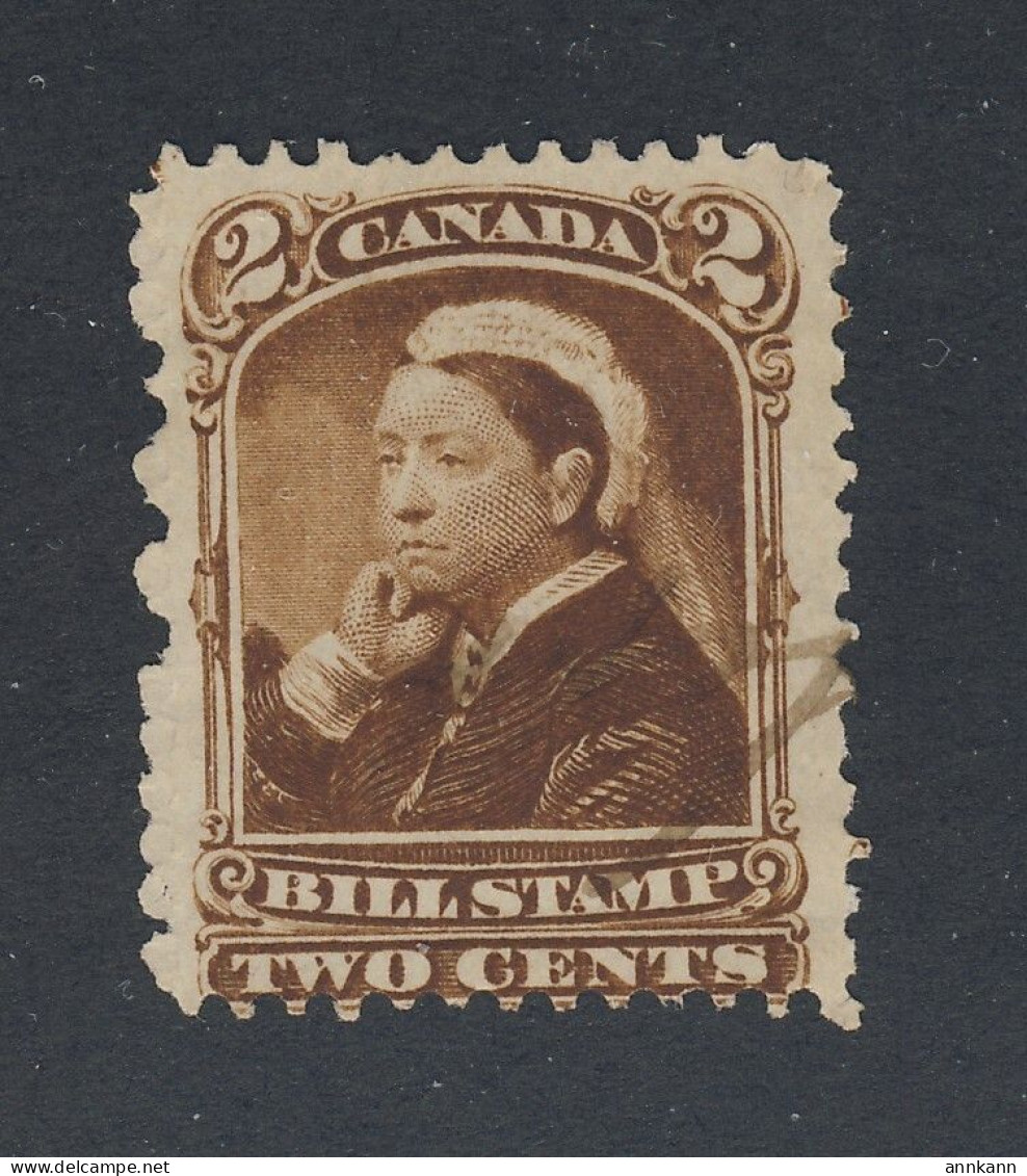 Canada Revenue Bill Stamp #FB38-2c Brown (scarce) Guide Value = $35.00 - Fiscali