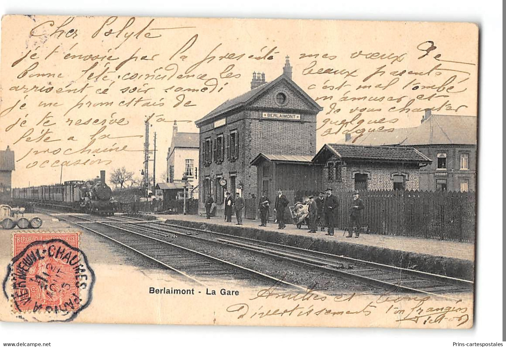 CPA 59 Berlaimont La Gare Et Le Train - Berlaimont