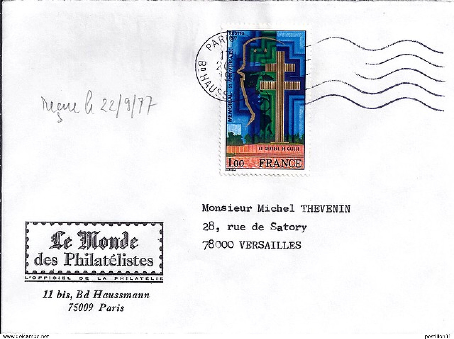 TP N° 1941 SUR L. DIVERSES DE 1977 - Postal Rates