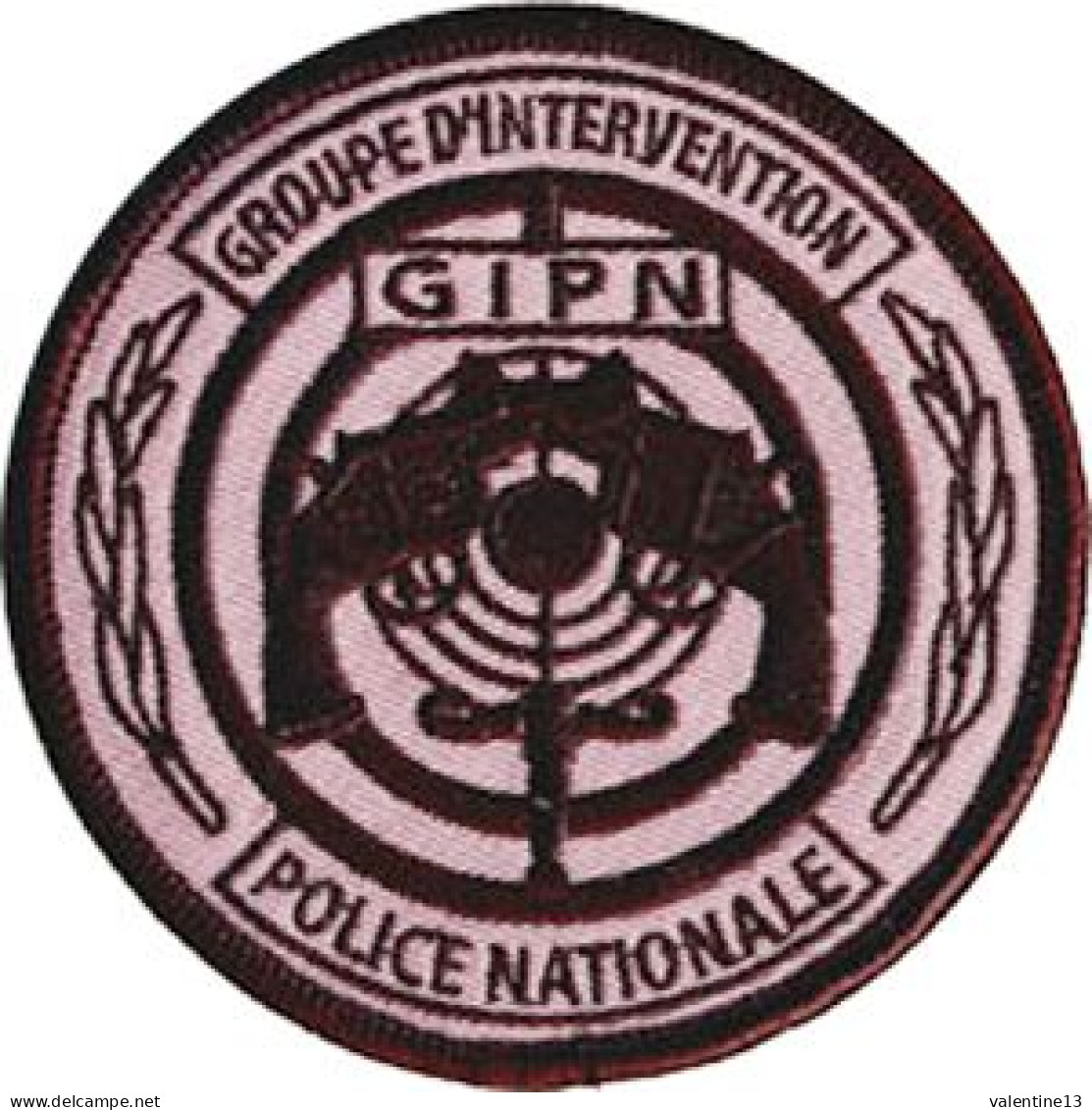 Ecusson Police Nationale G.I.P.N Fond Gris - Policia