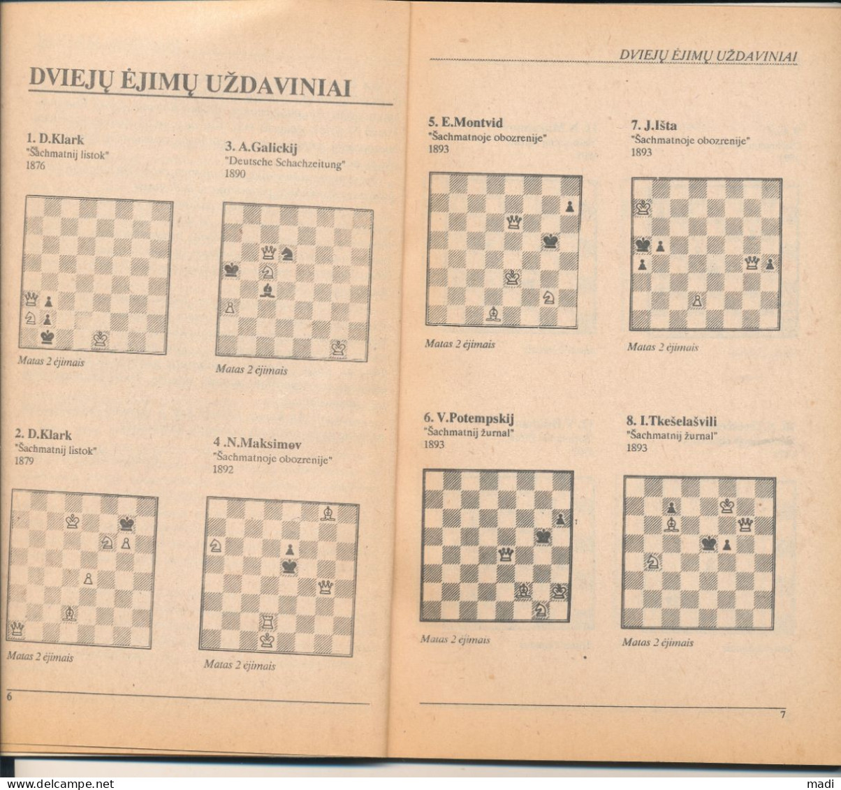 Chess - 300 Sachmatu Uzdaviniu 1991 - Henrikas Puskunigis - Sport