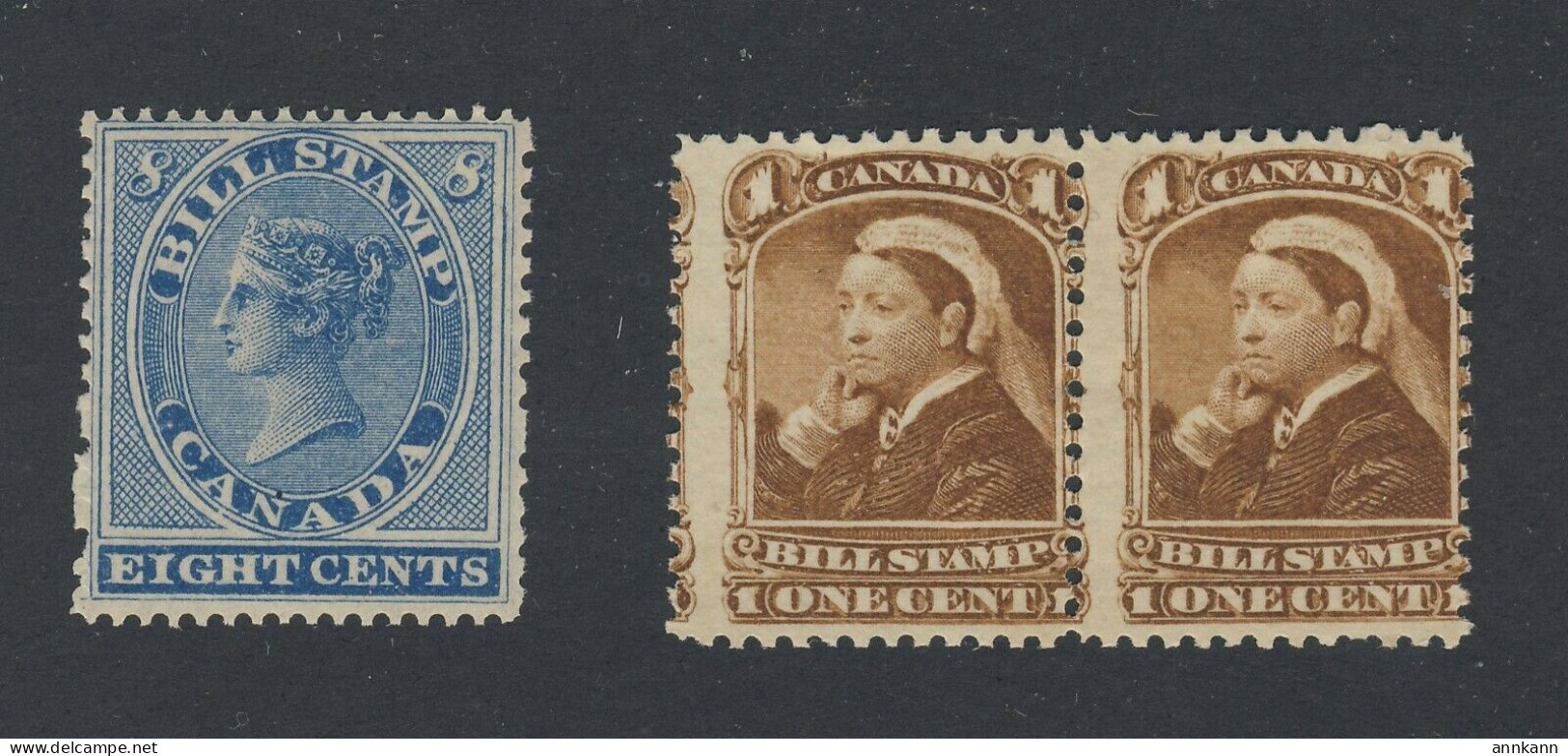 3x Canada Revenue Bill MNH Stamps Series1 #FB8-8c, Series 3 #FB37 PAIR GV= $52.50 - Steuermarken