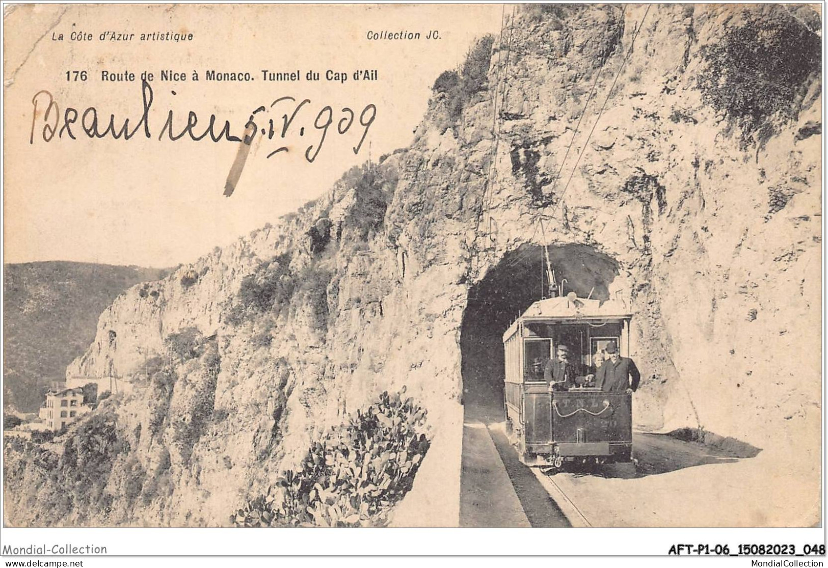 AFTP1-06-0025 - NICE - Route De Nice A Monaco Tunnel Du Cap D'ail - Stadsverkeer - Auto, Bus En Tram
