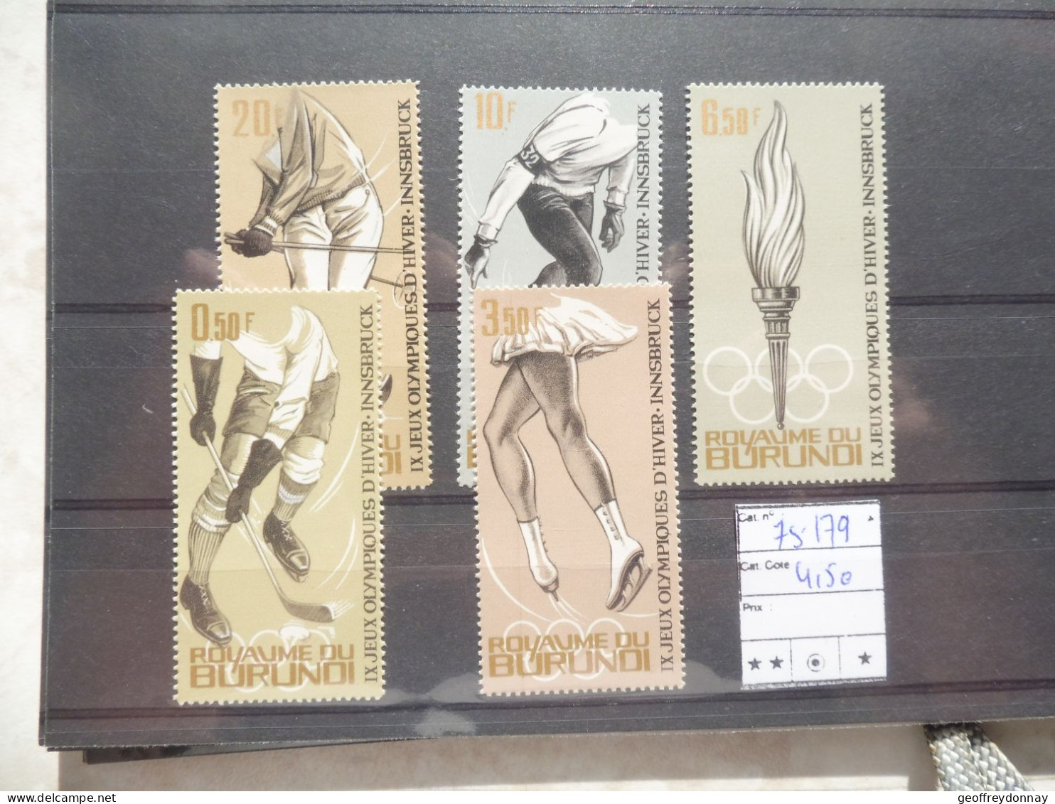 Burundi  75/79 Mnh Neuf **  Perfect Parfait J.o. Insbruck Hiver - Unused Stamps