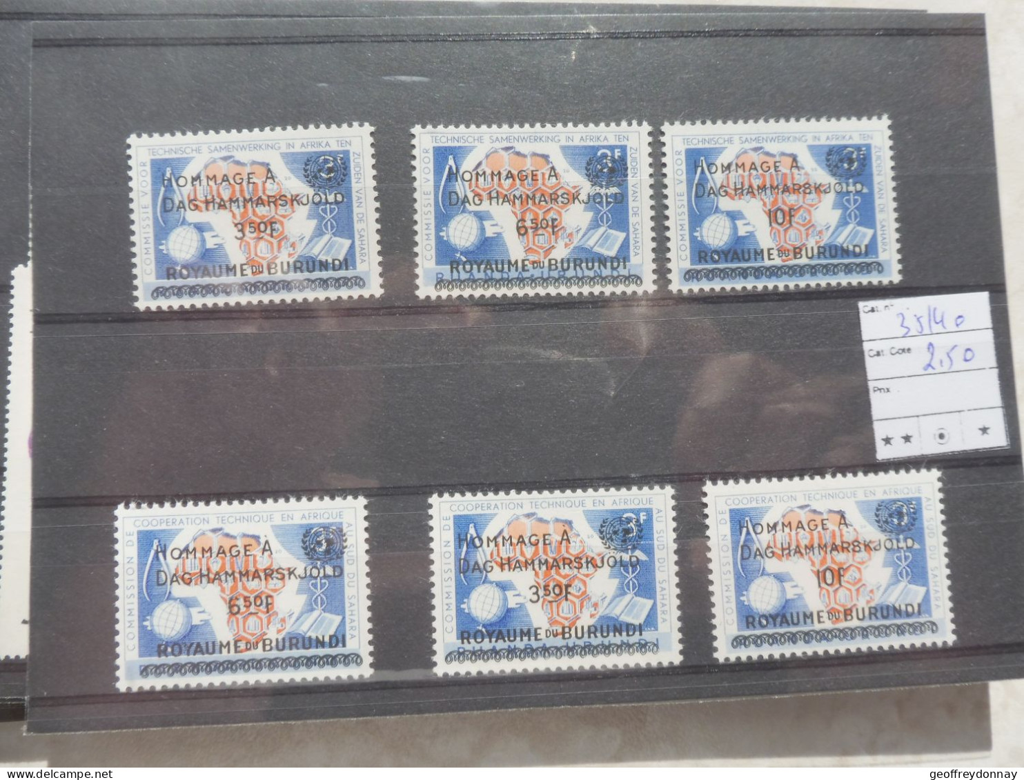 Burundi  35/40 Mnh Neuf **  Perfect Parfait - Neufs