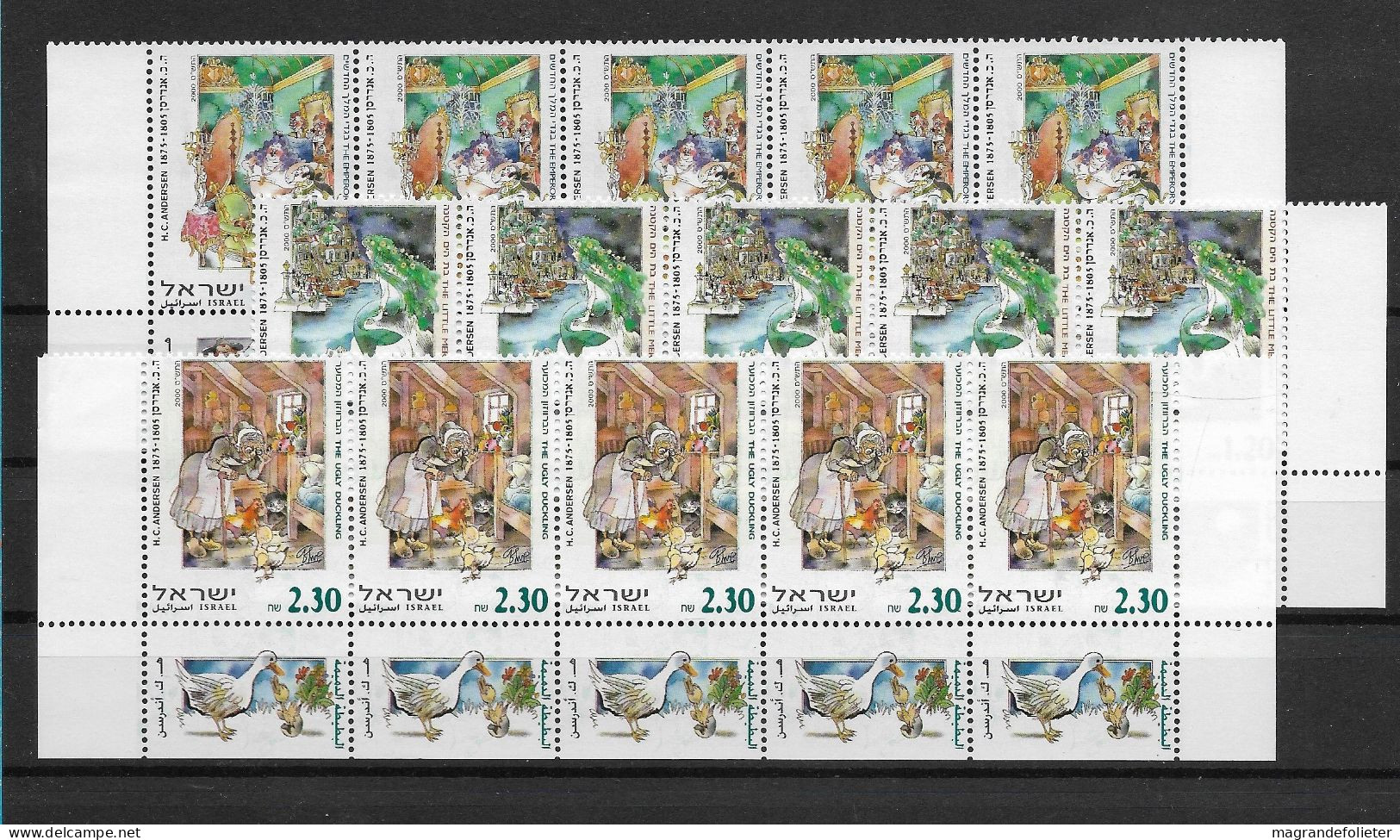 TIMBRE STAMP ZEGEL ISRAEL PETIT LOT TOUS  XX  5 X 1483-85  XX - Ungebraucht (mit Tabs)