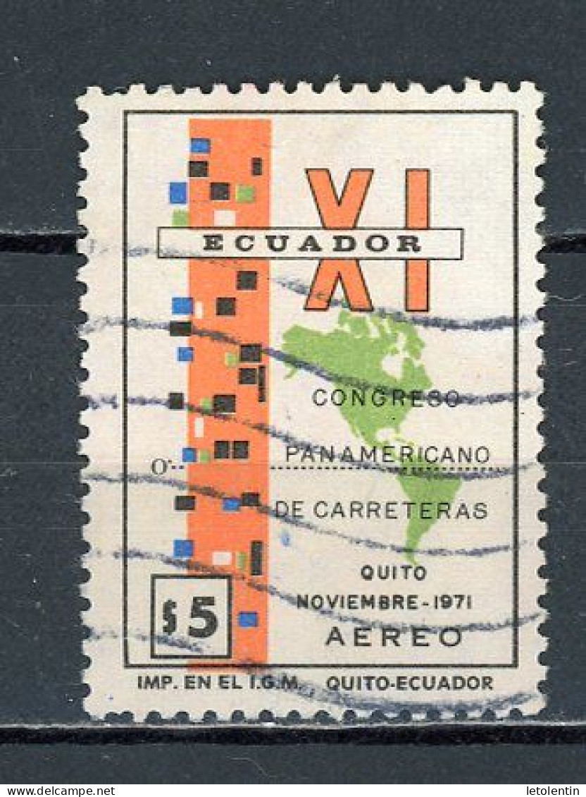 EQUATEUR : CONGRES ROUTIER   - POSTE AÉRIENNE - N° Yvert 534 Obli. - Equateur