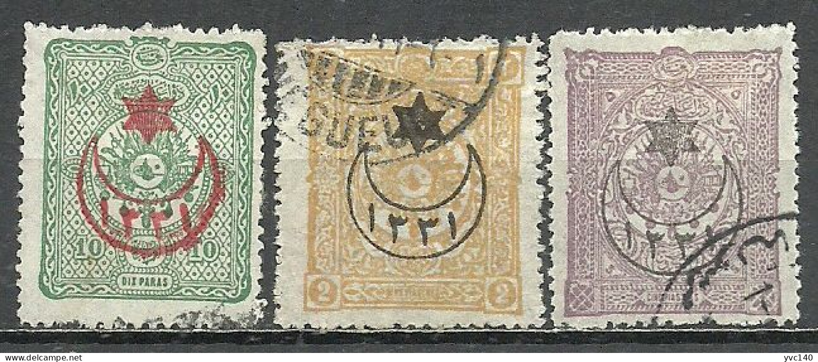 Turkey; 1915 Overprinted War Issue Stamps (Complete Set) - Usati