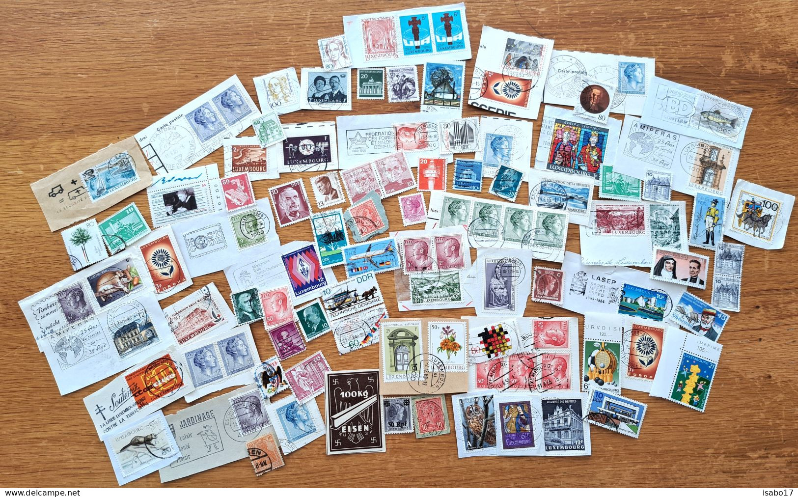 Lot Von 100 Briefmarken Von Sehr Alt Bis Neu Haupts.Luxemburg + Deutschland - Lots & Kiloware (max. 999 Stück)