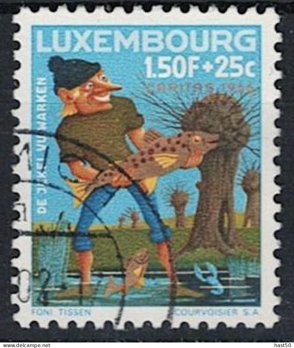 Luxemburg - Caritas: Jékel, Fischwart An Der Wark (MiNr: 741) 1966 - Gest Used Obl - Gebruikt