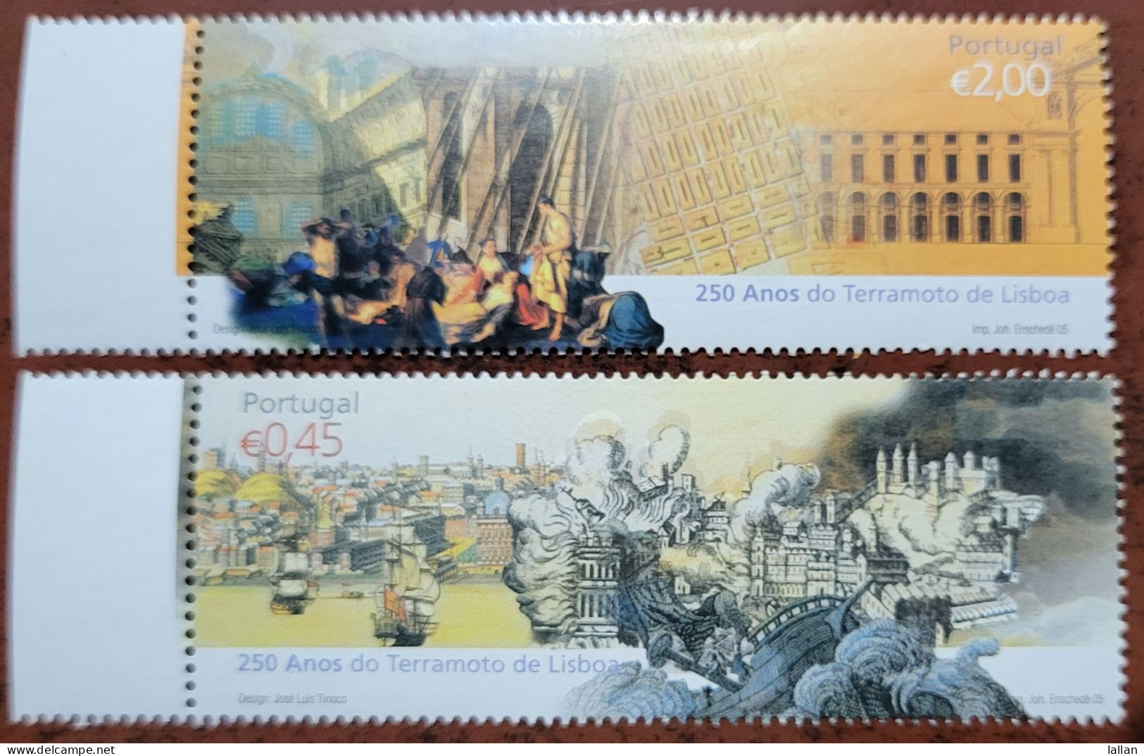 250 Years Of Lisbon Earthquake, 2V Mnh, Fv €2.45, Condition As Per Scan - Ongebruikt