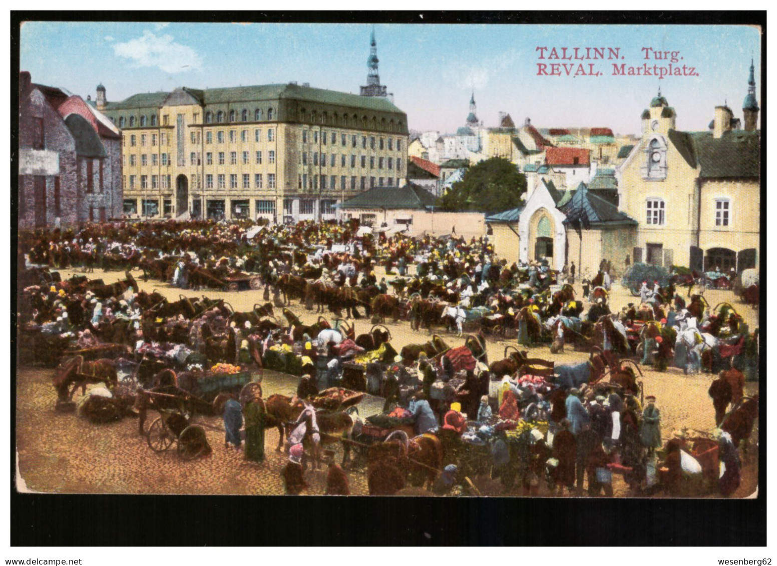 Reval/ Tallinn Marktplatz Ca 1915 - Estonia