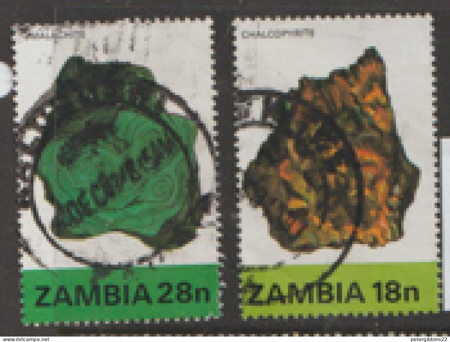 Zambia  1982  SG  371-2 Minerals  Fine Used - Zambie (1965-...)