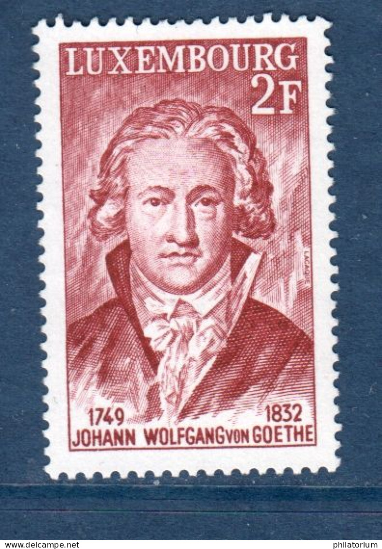 Luxembourg, **, Yv 891, Mi 941, SG 981, Johann Wolfgang Von Goethe (1749-1832), - Theatre