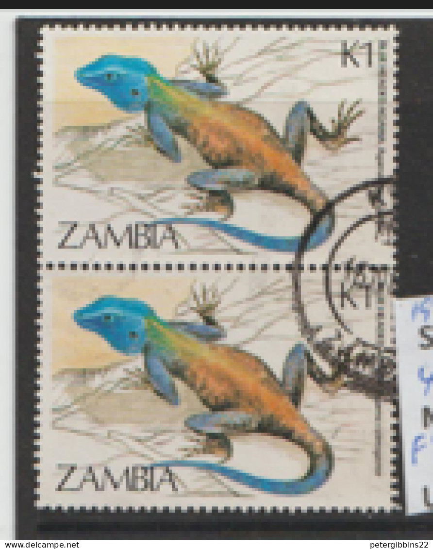 Zambia  1984  SG 414  Gecko   Fine Used  Pair - Zambie (1965-...)