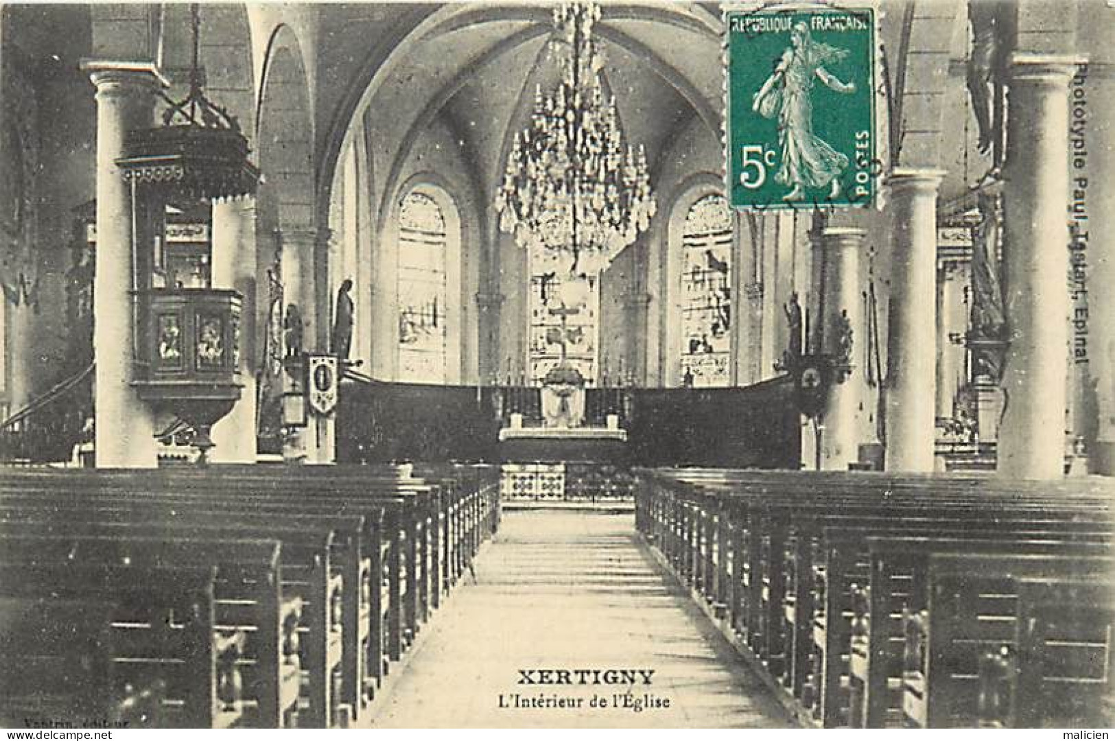 - Vosges -ref-B239- Xertigny - Interieur De L Eglise - - Xertigny