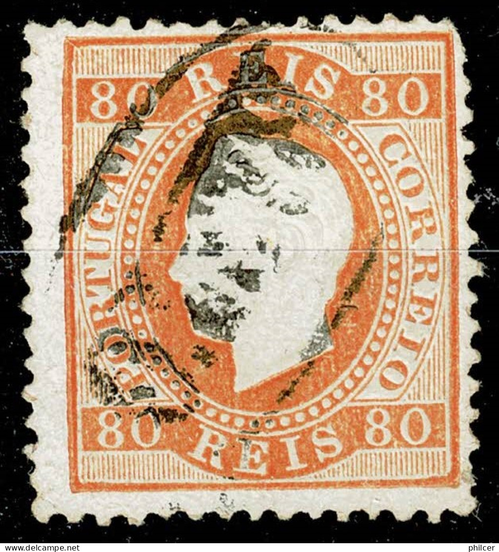 Portugal, 1870/6, # 42j Dent. 12 3/4, Basto, Used - Oblitérés