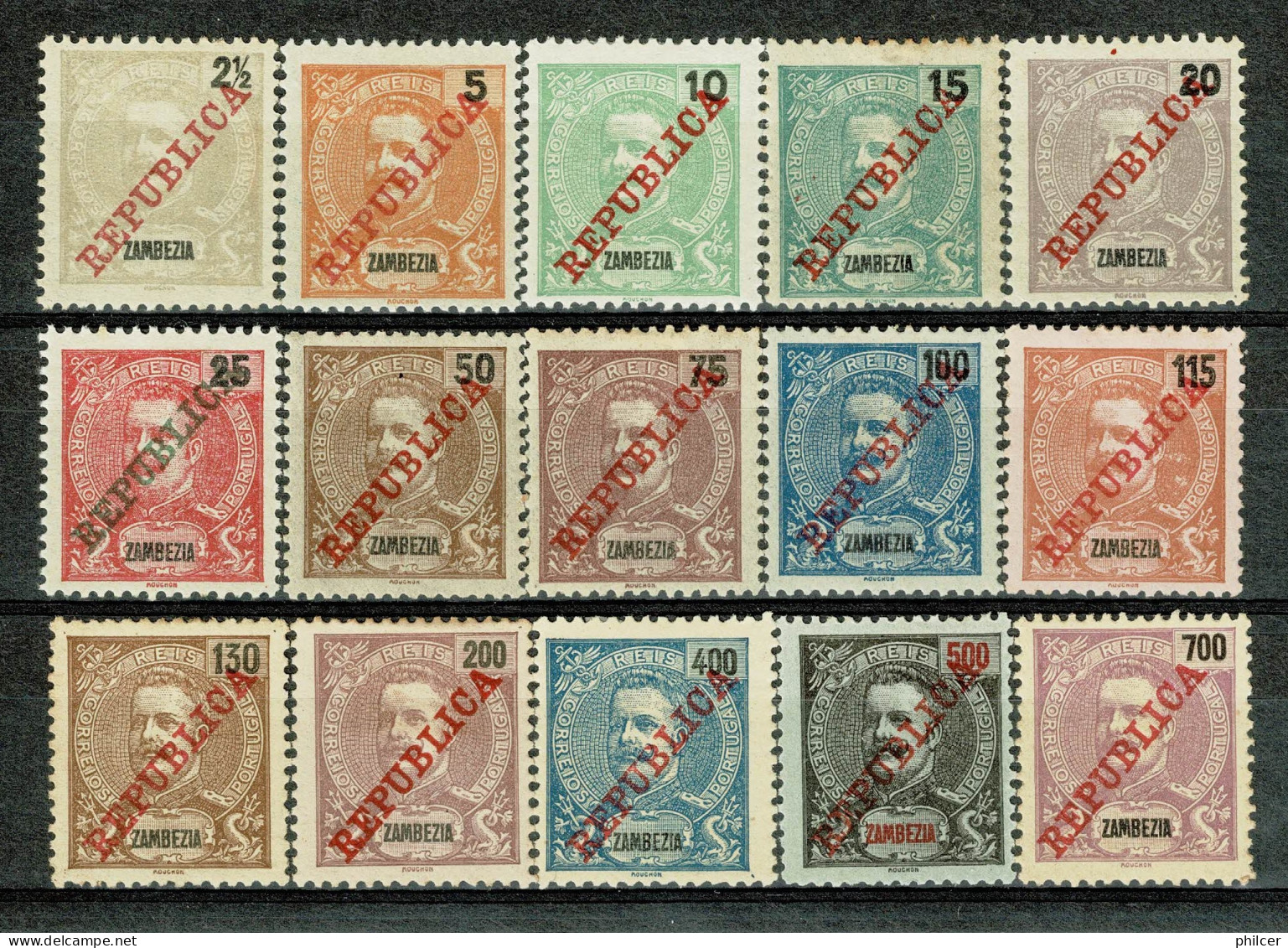 Zambézia, 1911, # 55/69, MNG And MH - Zambezië