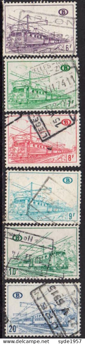 Belgique - Chemin De Fer 1968  -Locomotives - (19 Timbres  Oblitérés)  COB CF278 à CF396 - Usados