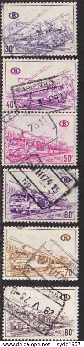 Belgique - Chemin De Fer 1968  -Locomotives - (19 Timbres  Oblitérés)  COB CF278 à CF396 - Used