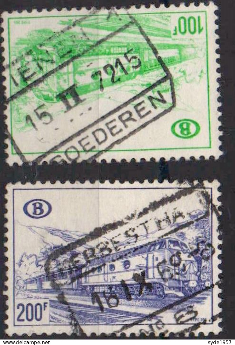 Belgique - Chemin De Fer 1968  -Locomotives - (19 Timbres  Oblitérés)  COB CF278 à CF396 - Usados