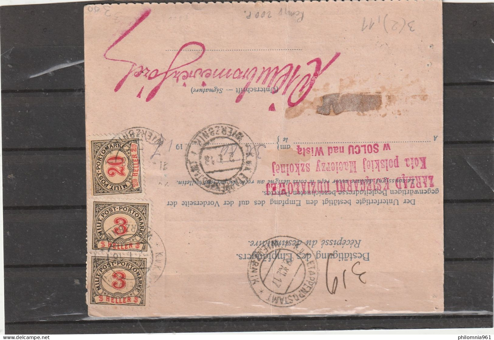 Poland Krakau PARCEL CARD 1919 - Ongebruikt