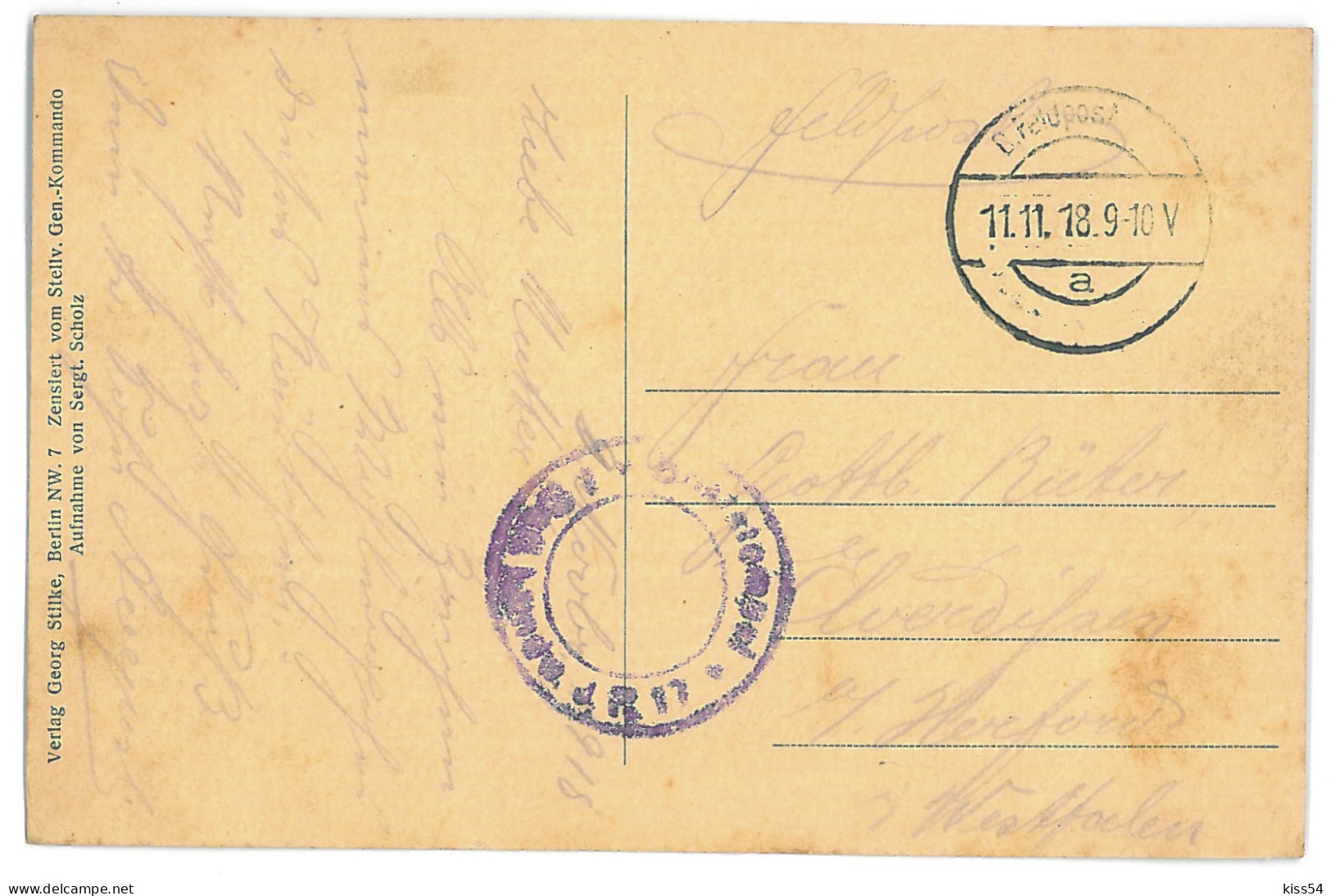 BL 23 - 12972 POLATSK, Belarus, Ship - Old Postcard, CENSOR - Used - 1918 - Belarus