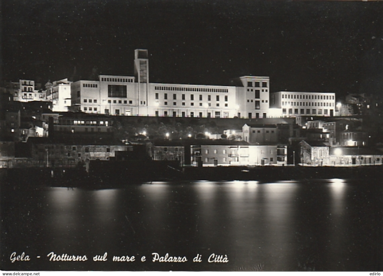 ***  SICILIA  ***   SICILE --  GELA  Notturno Sul Mare.. Unused TTB  - Gela