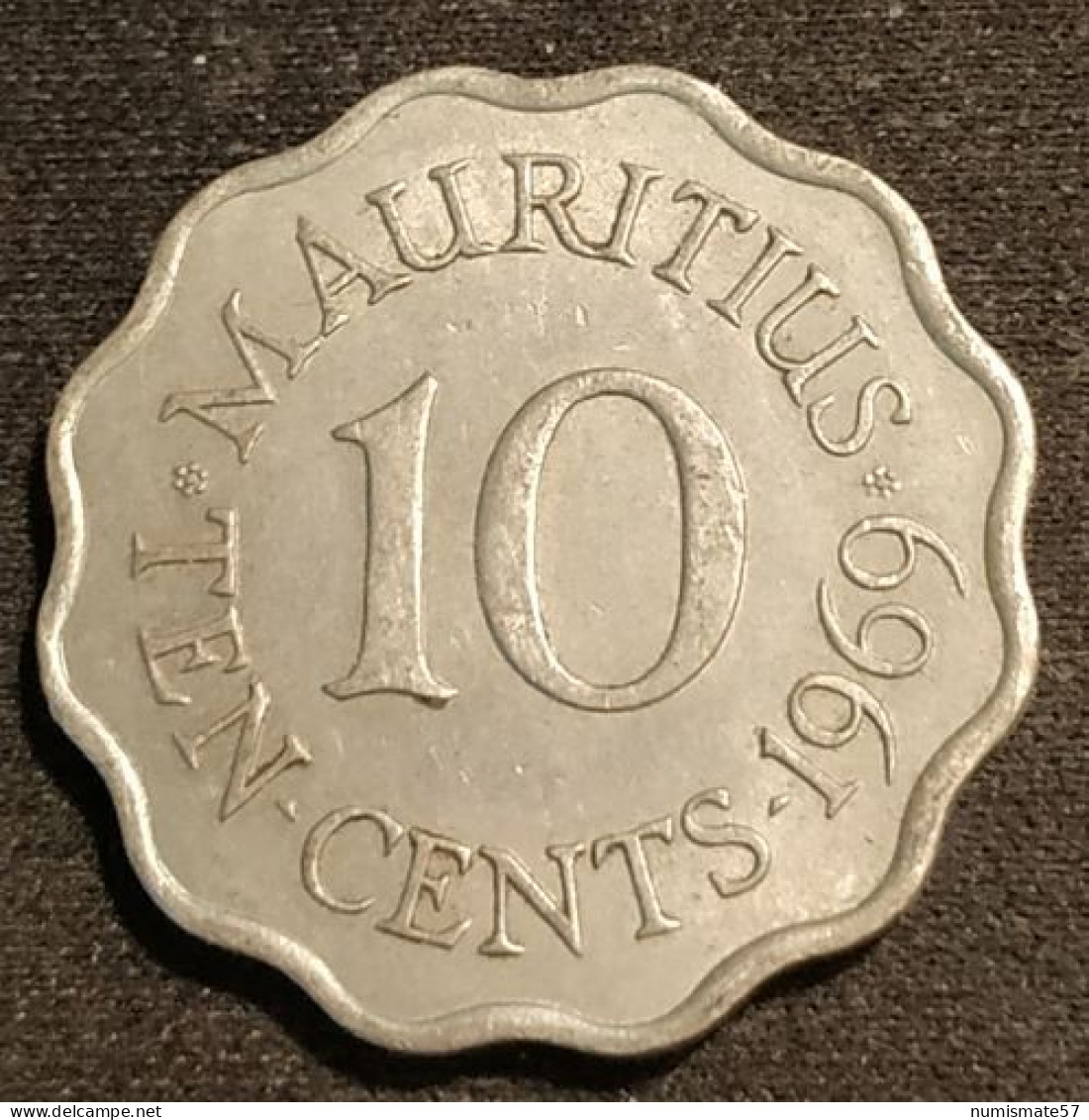 Pas Courant - ILE MAURICE - MAURITIUS - 10 CENTS 1969 - Elizabeth II - KM 33 - Mauricio