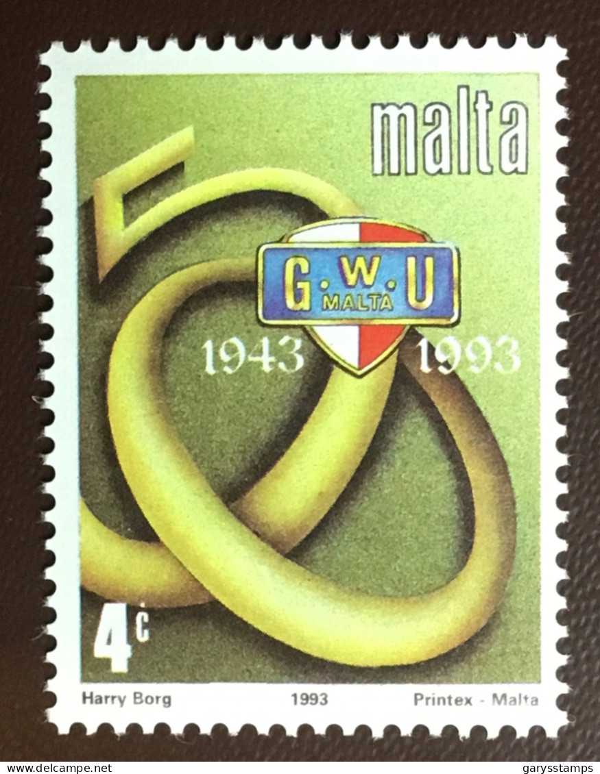 Malta 1993 Union Anniversary MNH - Malte