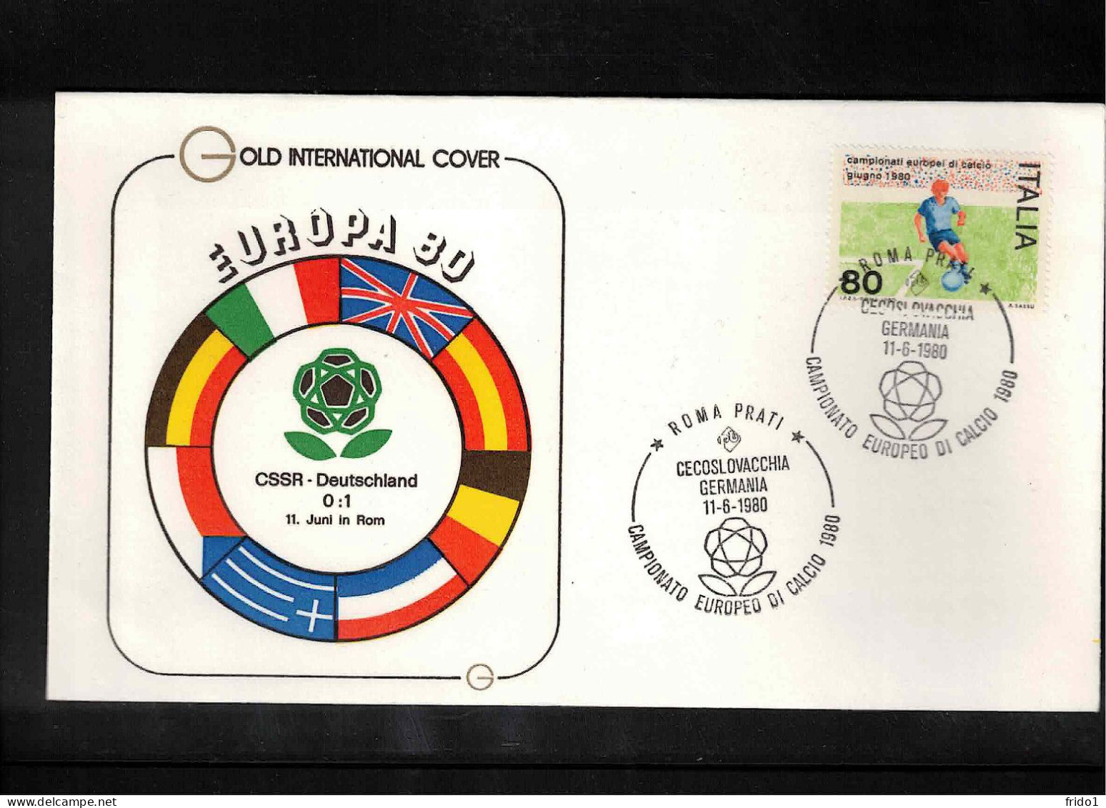 Italy 1980 European Football Championship Italy  - Football Match Czechoslovakia - Germany Interesting Cover - Championnat D'Europe (UEFA)