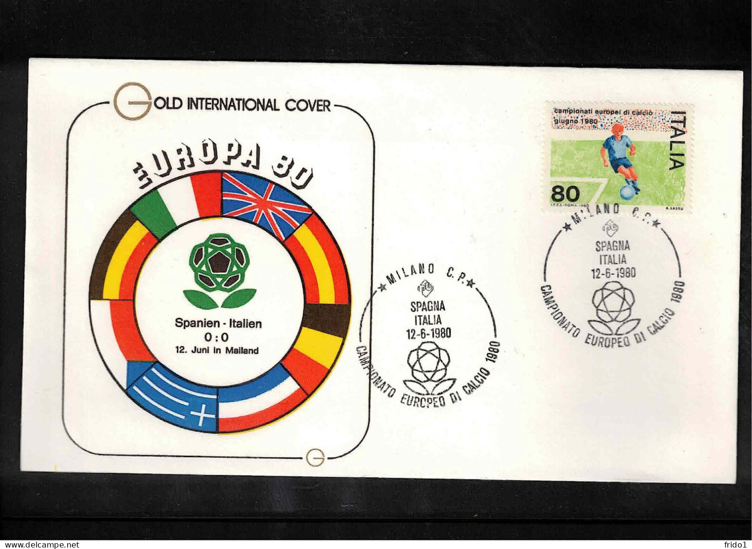 Italy 1980 European Football Championship Italy  - Football Match Spain - Italy Interesting Cover - Eurocopa (UEFA)