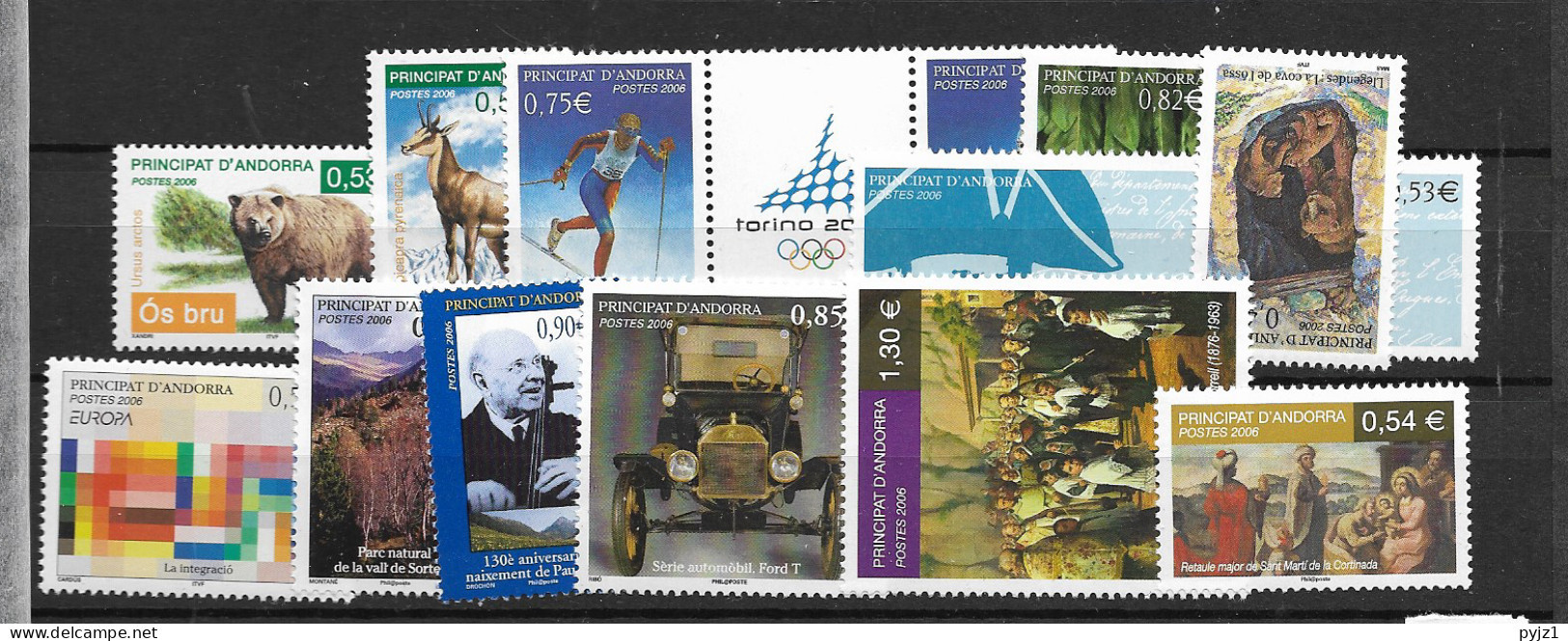 2006  MNH Andorra (French), Year  Complete According To Michel, Postfris** - Ganze Jahrgänge