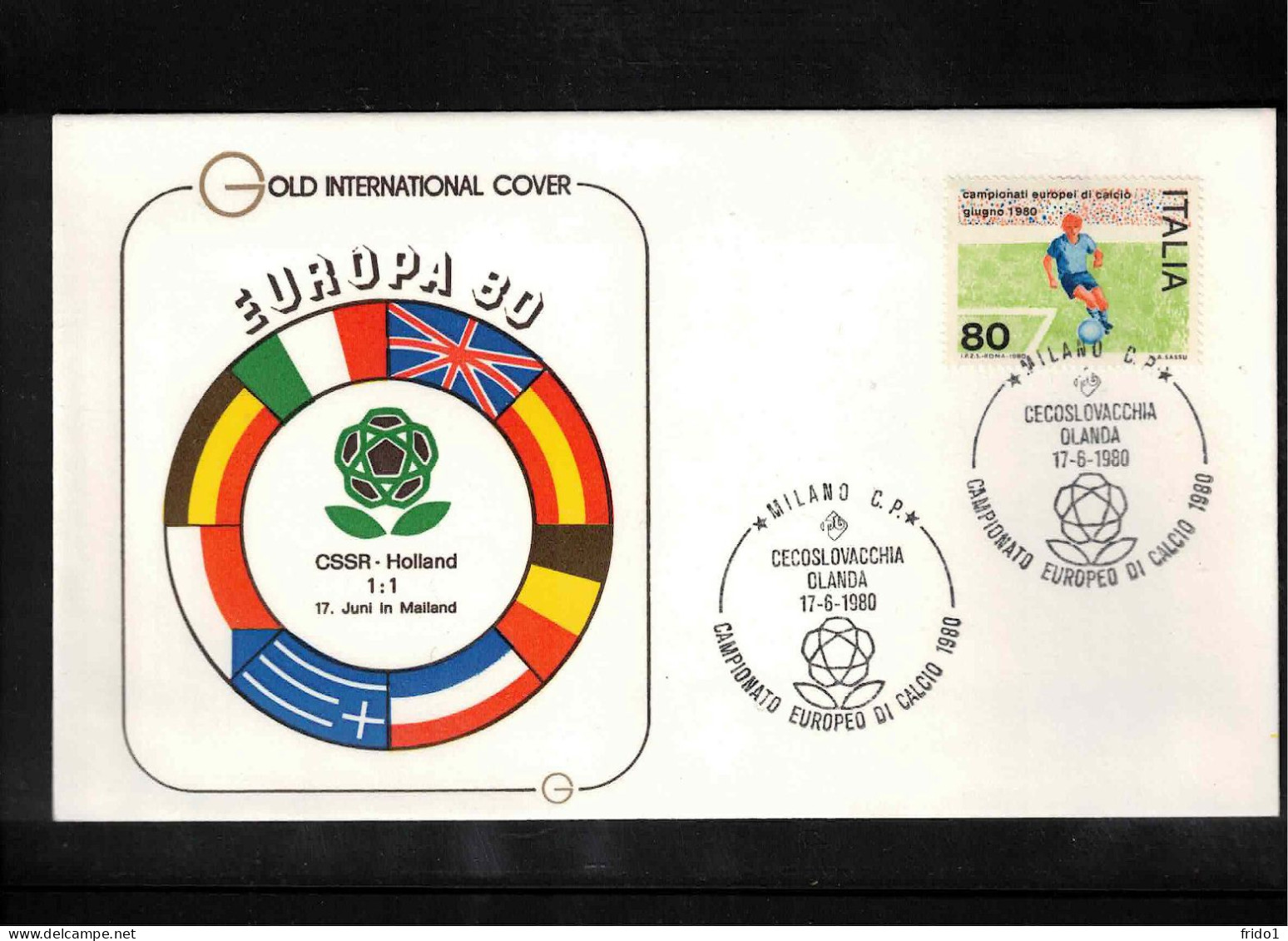 Italy 1980 European Football Championship Italy  - Football Match Czechoslovakia - Netherlands Interesting Cover - Eurocopa (UEFA)